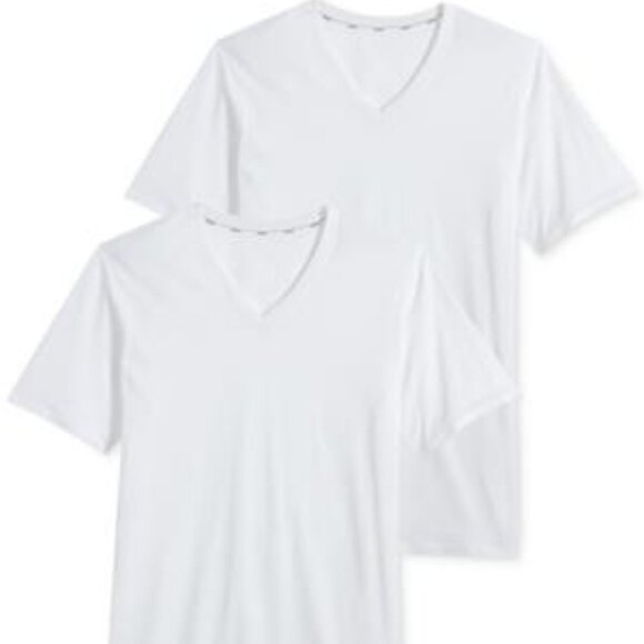 Jockey Essential Fit Men's T-Shirts Big & Tall Staycool+ V-Neck T-Shirt - 2 Pack - Picture 1 of 1